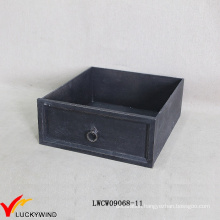 Antique Wooden French Black Drawer Style Box